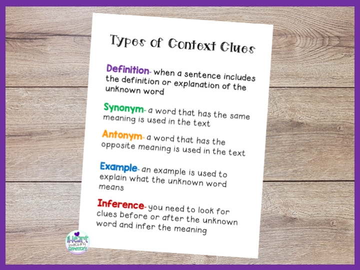 How To Teach Types Of Context Clues The Most Effective And Simple Strategy