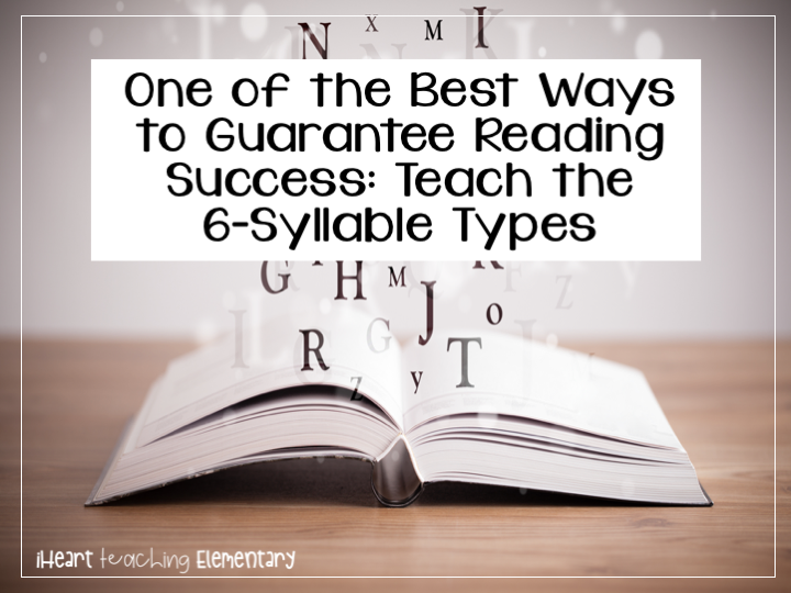 You are currently viewing One of the Best Ways to Guarantee Reading Success: Teach the 6 Syllable Types