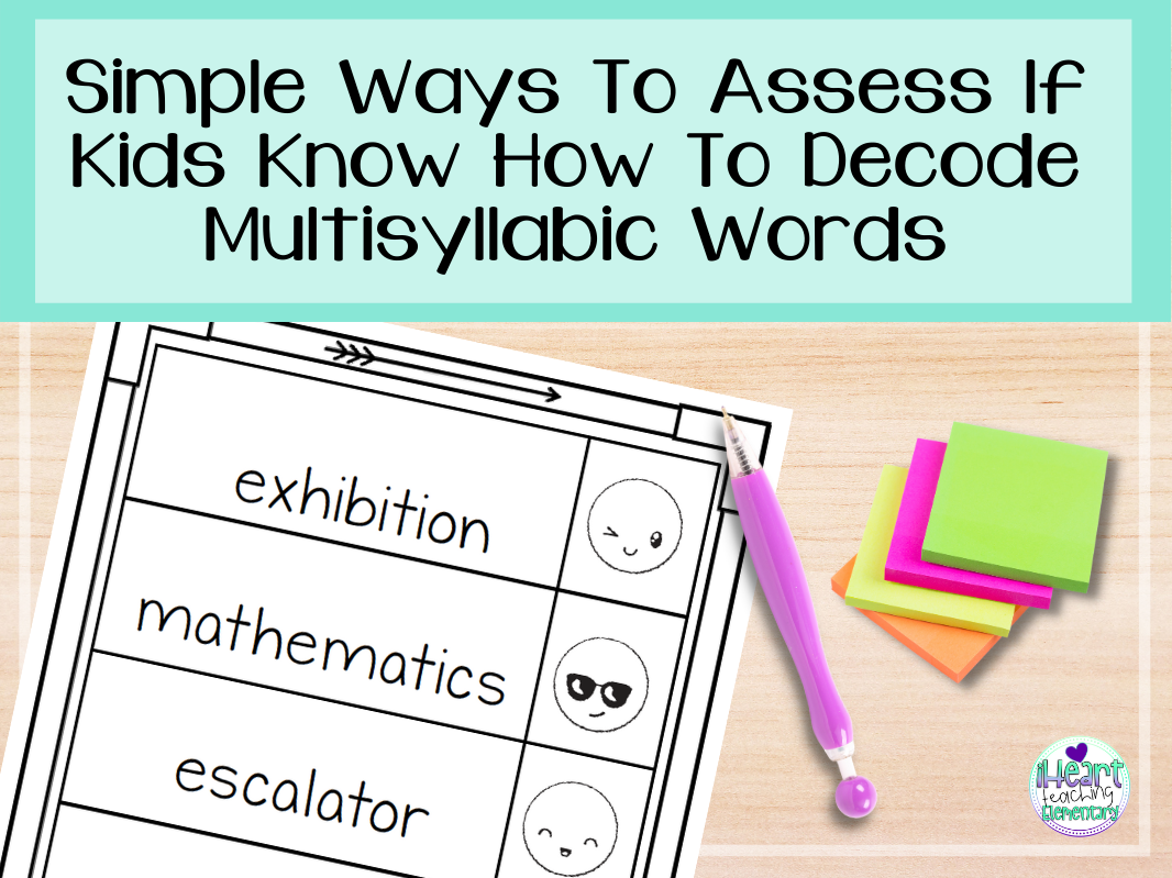 You are currently viewing Simple Ways to Assess if Kids Know How to Decode Multisyllabic Words