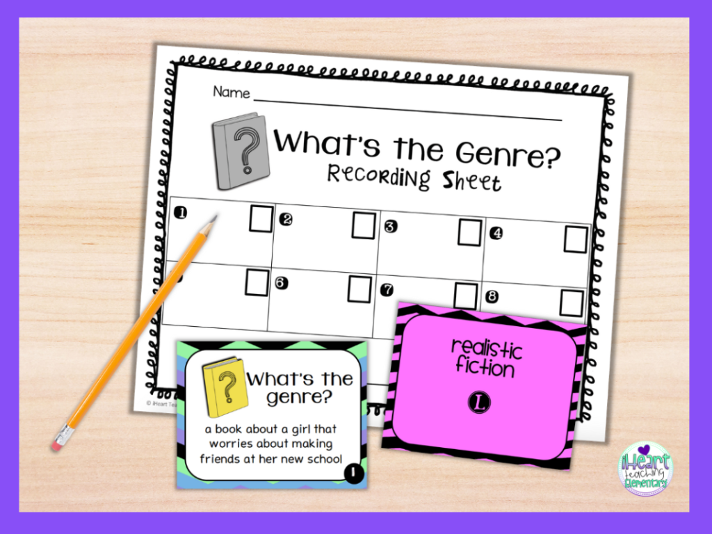 reading genres scavenger hunt