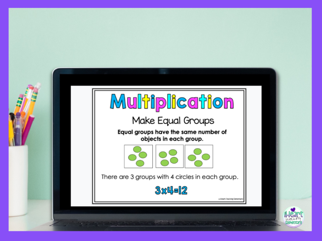 Multiplication Slides for Substitute Teacher Plans