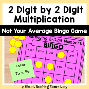 2 Digit by 2 Digit Multiplication Bingo Game