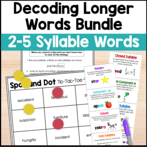 Decoding Multisyllabic Words Activities Bundle - Words with 2 - 5 ...