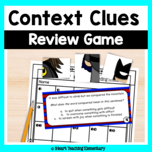 Context Clues Task Cards Game – Print and Digital