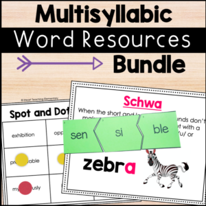 Schwa and Syllable Types Posters with Multisyllabic Games & Activities BUNDLE