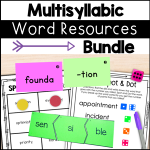 Multisyllabic Words Activities Bundle
