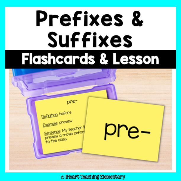 Prefixes And Suffixes Flash Cards