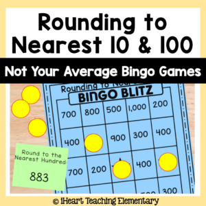 Rounding to the Nearest 10 and 100 Bingo Game Bundle