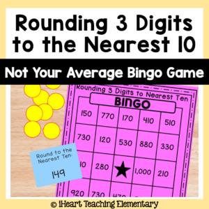 Rounding 3-Digit Numbers to the Nearest 10 Bingo Game