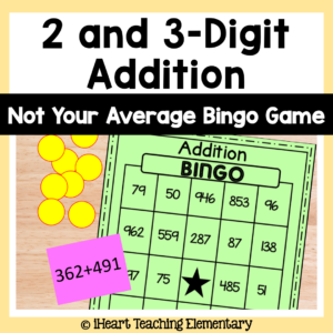 2 and 3 Digit Addition with Regrouping Bingo Game