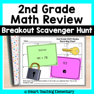 2nd Grade Review Breakout Scavenger Hunt