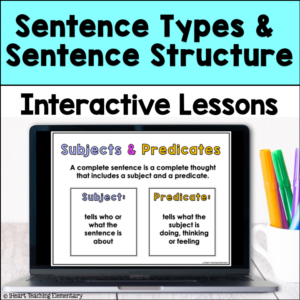 Sentence Structure Interactive Anchor Chart Slides