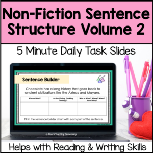 Nonfiction Sentence Structure Daily Tasks for Reading Comprehension & Writing Volume 2